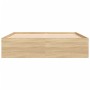 Estructura de cama roble Sonoma 140x200 cm de vidaXL, Camas y somieres - Ref: Foro24-3203861, Precio: 178,60 €, Descuento: %