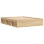 Estructura de cama roble Sonoma 140x200 cm de vidaXL, Camas y somieres - Ref: Foro24-3203861, Precio: 178,60 €, Descuento: %
