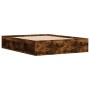 Smoked oak bed frame 140x200 cm by vidaXL, Beds and slatted bases - Ref: Foro24-3203863, Price: 140,83 €, Discount: %