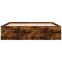 Smoked oak bed frame 140x200 cm by vidaXL, Beds and slatted bases - Ref: Foro24-3203863, Price: 140,83 €, Discount: %
