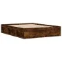Bettrahmen aus geräucherter Eiche, 140 x 200 cm von vidaXL, Betten und Lattenroste - Ref: Foro24-3203863, Preis: 139,15 €, Ra...