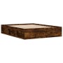 Bettrahmen aus geräucherter Eiche, 140 x 200 cm von vidaXL, Betten und Lattenroste - Ref: Foro24-3203863, Preis: 140,83 €, Ra...
