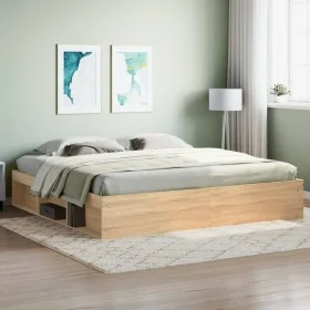 Estructura de cama roble Sonoma 200x200 cm de vidaXL, Camas y somieres - Ref: Foro24-3203889, Precio: 193,18 €, Descuento: %