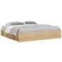 Estructura de cama roble Sonoma 200x200 cm de vidaXL, Camas y somieres - Ref: Foro24-3203889, Precio: 193,14 €, Descuento: %