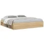 Estructura de cama roble Sonoma 200x200 cm de vidaXL, Camas y somieres - Ref: Foro24-3203889, Precio: 193,14 €, Descuento: %