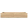 Estructura de cama roble Sonoma 200x200 cm de vidaXL, Camas y somieres - Ref: Foro24-3203889, Precio: 204,93 €, Descuento: %