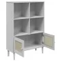 SENJA shelf in white pine wood rattan look 90x35x130 cm by vidaXL, Bookcases and shelves - Ref: Foro24-358062, Price: 105,42 ...