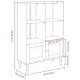 SENJA shelf in white pine wood rattan look 90x35x130 cm by vidaXL, Bookcases and shelves - Ref: Foro24-358062, Price: 105,42 ...
