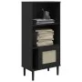 SENJA shelf in black pine wood rattan look 60x35x130 cm by vidaXL, Bookcases and shelves - Ref: Foro24-358060, Price: 78,71 €...