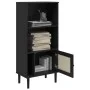 SENJA shelf in black pine wood rattan look 60x35x130 cm by vidaXL, Bookcases and shelves - Ref: Foro24-358060, Price: 78,71 €...