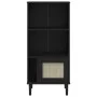 SENJA shelf in black pine wood rattan look 60x35x130 cm by vidaXL, Bookcases and shelves - Ref: Foro24-358060, Price: 78,71 €...