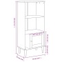 SENJA Regal aus Rattanholz aus schwarzer Kiefer 60x35x130 cm von vidaXL, Bücherregale und Regale - Ref: Foro24-358060, Preis:...