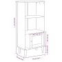 SENJA shelf in black pine wood rattan look 60x35x130 cm by vidaXL, Bookcases and shelves - Ref: Foro24-358060, Price: 78,71 €...
