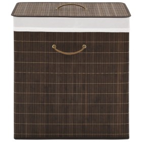 Dark Brown Rectangular Bamboo Laundry Basket by vidaXL, Laundry baskets - Ref: Foro24-245582, Price: 34,93 €, Discount: %