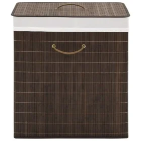 Dark Brown Rectangular Bamboo Laundry Basket by vidaXL, Laundry baskets - Ref: Foro24-245582, Price: 34,15 €, Discount: %