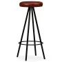 Kitchen bar stools, 2 units, genuine leather by vidaXL, Kitchen stools - Ref: Foro24-245443, Price: 174,16 €, Discount: %