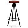 Taburetes de barra de cocina 2 unidades cuero auténtico de vidaXL, Taburetes de cocina - Ref: Foro24-245443, Precio: 155,33 €...
