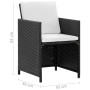 5-teiliges Garten-Essset und schwarze Kissen aus synthetischem Rattan von vidaXL, Gartensets - Ref: Foro24-43898, Preis: 335,...