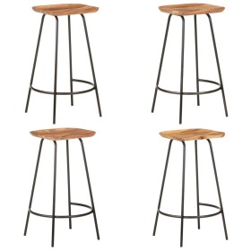 Kitchen stools 4 units solid acacia wood by vidaXL, Kitchen stools - Ref: Foro24-320652, Price: 269,96 €, Discount: %