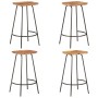 Küchenhocker 4 Einheiten aus massivem Akazienholz von vidaXL, Küchenhocker - Ref: Foro24-320652, Preis: 269,96 €, Rabatt: %