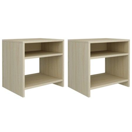 Nachttische 2 Stück Sonoma-Eiche-Sperrholz 40x30x39 cm von vidaXL, Nachttische - Ref: Foro24-800016, Preis: 45,75 €, Rabatt: %