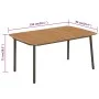 Gartentisch aus massivem Akazienholz und Stahl 150x90x72 cm von vidaXL, Gartentische - Ref: Foro24-44234, Preis: 156,95 €, Ra...