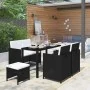 6-piece garden dining set and black synthetic rattan cushions by vidaXL, Garden sets - Ref: Foro24-43903, Price: 384,63 €, Di...