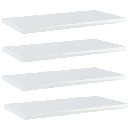 Shelf shelf 4 units glossy white plywood 40x20x1.5cm by vidaXL, Shelves - Ref: Foro24-805148, Price: 20,33 €, Discount: %