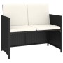 6-teiliges Garten-Essset und schwarze Kissen aus synthetischem Rattan von vidaXL, Gartensets - Ref: Foro24-43903, Preis: 394,...