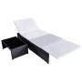 Reclining garden chairs with table 2 pcs black PE rattan by vidaXL, Loungers - Ref: Foro24-43069, Price: 175,70 €, Discount: %
