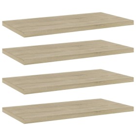 Shelf shelf 4 units Sonoma oak plywood 40x20x1.5cm by vidaXL, Shelves - Ref: Foro24-805144, Price: 18,83 €, Discount: %