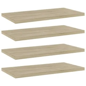 Shelf shelf 4 units Sonoma oak plywood 40x20x1.5cm by vidaXL, Shelves - Ref: Foro24-805144, Price: 17,98 €, Discount: %