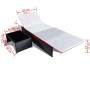 Reclining garden chairs with table 2 pcs black PE rattan by vidaXL, Loungers - Ref: Foro24-43069, Price: 175,70 €, Discount: %