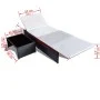 Reclining garden chairs with table 2 pcs black PE rattan by vidaXL, Loungers - Ref: Foro24-43069, Price: 174,45 €, Discount: %