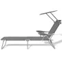 Sun lounger with gray steel awning by vidaXL, Loungers - Ref: Foro24-42934, Price: 95,82 €, Discount: %