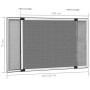 Mosquitera extensible para ventanas blanco (100-193)x75 cm