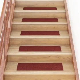 Selbstklebende Stufenmatte 15 Stück rot 76x20 cm von vidaXL, Treppenmatten - Ref: Foro24-326928, Preis: 32,60 €, Rabatt: %