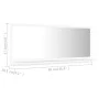 White plywood bathroom mirror 90x10.5x37 cm by vidaXL, bathroom vanities - Ref: Foro24-804580, Price: 34,75 €, Discount: %