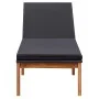 Sun lounger with synthetic rattan cushion and solid acacia wood. by vidaXL, Loungers - Ref: Foro24-45990, Price: 202,30 €, Di...