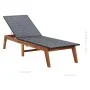 Sun lounger with synthetic rattan cushion and solid acacia wood. by vidaXL, Loungers - Ref: Foro24-45990, Price: 202,30 €, Di...