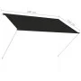 Toldo retráctil 200x150 cm gris antracita de vidaXL, Toldos - Ref: Foro24-143759, Precio: 49,89 €, Descuento: %