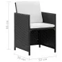 Set comedor de jardín 9 piezas y cojines ratán sintético negro de vidaXL, Conjuntos de jardín - Ref: Foro24-42543, Precio: 59...