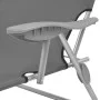 Sun lounger with gray steel awning by vidaXL, Loungers - Ref: Foro24-42934, Price: 95,82 €, Discount: %