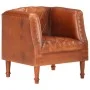 Brown genuine goat leather bucket design armchair by vidaXL, Armchairs - Ref: Foro24-286616, Price: 294,95 €, Discount: %