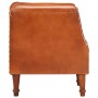 Brown genuine goat leather bucket design armchair by vidaXL, Armchairs - Ref: Foro24-286616, Price: 299,48 €, Discount: %