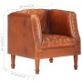Brown genuine goat leather bucket design armchair by vidaXL, Armchairs - Ref: Foro24-286616, Price: 299,48 €, Discount: %