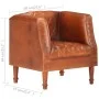 Brown genuine goat leather bucket design armchair by vidaXL, Armchairs - Ref: Foro24-286616, Price: 294,95 €, Discount: %