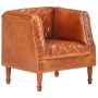 Brown genuine goat leather bucket design armchair by vidaXL, Armchairs - Ref: Foro24-286616, Price: 299,48 €, Discount: %
