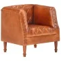 Brown genuine goat leather bucket design armchair by vidaXL, Armchairs - Ref: Foro24-286616, Price: 294,95 €, Discount: %