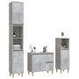 Set de muebles baño 3 pzas madera contrachapada gris hormigón de vidaXL, Muebles de baño - Ref: Foro24-3185539, Precio: 196,30 €